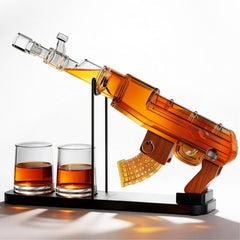 Gifts For Men Dad Guns Whiskey Decanter Set For Men Gun Decanter Detachable Magazine 2 Bullet Shot G-0