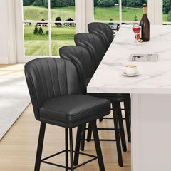 Modern Swivel Counter Height Bar Stools Set of Four-4