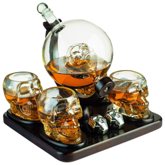 Large Skull Face Decanter Premium Barware Gift Elegant Drinkware Collection-0