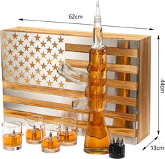 Gun Whiskey Decanter Set By Skf1801 Whiskey Gun Decanter 8 Bullet Whiskey Chillers M-2