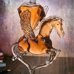Pegasus Crystal Decanter For Wine Whiskey By 12 Tall For Spirits Whiskey Scotch Bour-2