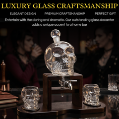 Skull Whiskey 750ML Decanter Set Premium Barware Gift Elegant Drinkware Collection-2