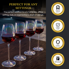 Iridescent Luster Large Radiance Wine Glasses Premium Barware Gift-3