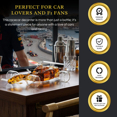 F1 Racecar Whiskey Decanter 8 12OZ Scotch Bourbon Liquor Decanter For Car Lovers Formula 1 Racing En-2