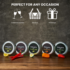 5 Pack Premium Margarita Cocktail Flavored Salt Rimmer Variety Set 3 5OZ Chili Lime Lemon Drop Sugar-1