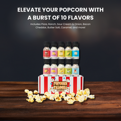 Gourmet Popcorn Seasoning Sampler Kit 10 Flavor Variety Pack Including Kettle Corn Garlic Parmesan B-3
