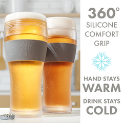 Unbreakable Double Wall Insulated Freezable Beer Glasses Single Large 12 Oz Reusable Pilsner Shatter-1