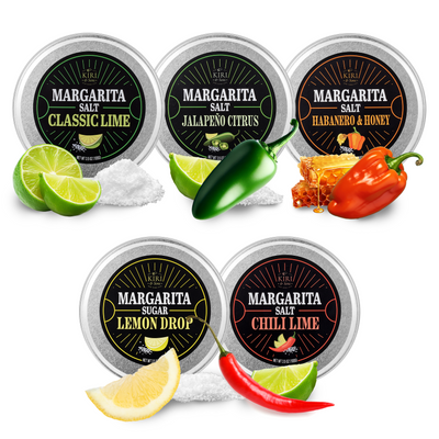 5 Pack Premium Margarita Cocktail Flavored Salt Rimmer Variety Set 3 5OZ Chili Lime Lemon Drop Sugar-0