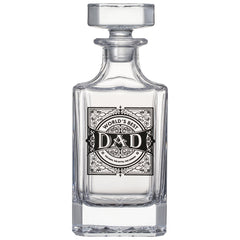 Gift For Dad Whiskey Decanter Gift Set 730ML Decanter 2 Whiskey Glass Fathers Day Birthday Housewarm-2