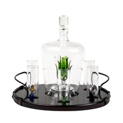 Tequila Decanter Tequila Glasses Set With Agave Decanter And 6 Agave Shot Glass With Stand Perfect F-4