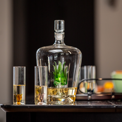 Tequila Decanter Tequila Glasses Set With Agave Decanter And 6 Agave Shot Glass With Stand Perfect F-1
