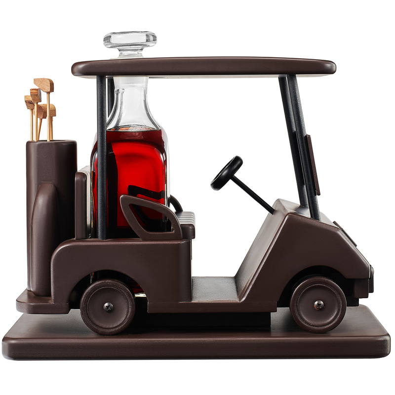 Golf Decanter Whiskey Decanter Brown Mahogany Wood Golf Gifts For Both Men Women Gol-0