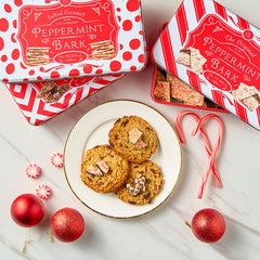 Dark Chocolate Premium Peppermint Bark 450g Holiday Bark Assorted Squares Christmas Candy Sweets Gif-3