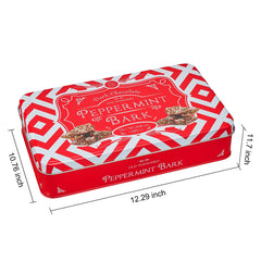 Dark Chocolate Premium Peppermint Bark 450g Holiday Bark Assorted Squares Christmas Candy Sweets Gif-4
