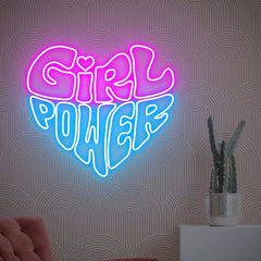 Girl Power Art Neon Sign-0