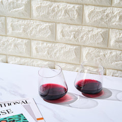 Rolling Un Spillable Stemless Spinning Aerating Wine Glasses Set Of 2 Spill Proof Aerating Wine Glas-4