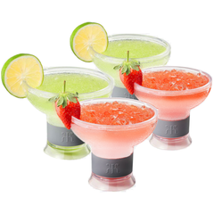 Frozen Margarita Cocktail Chiller Glasses Set Of 4 12 Oz Unbreakable Tritan Acrylic-0