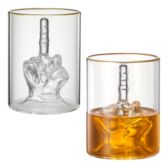 Middle Finger Gifts Whiskey Glass Single Novelty Whiskey Wine Funny Gift For That Someone You Love M-0