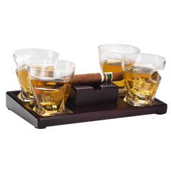 Cigar Holder Whiskey Glasses Premium Barware Gift Elegant Drinkware Collection-1