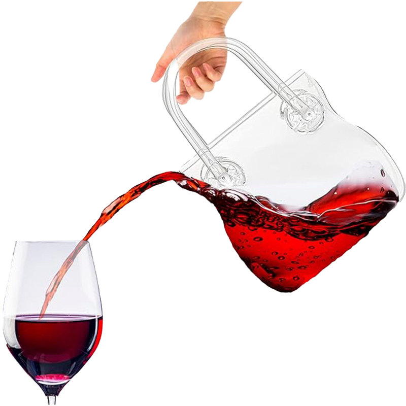 Glass Handbag Purse Decanter Vase For Flowers Wine Whiskey Decanter For Women Womens Bag Shape Fish-0
