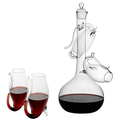 Porto Decanter Set With Port Sippers Premium Barware Gift Elegant Drinkware Collection-0