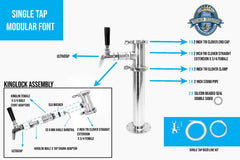 NNEDSZ Beer Font Tower - Single Tap Modular Beer Font with Tap-3