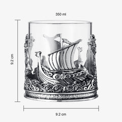 Viking Mythological Pewter Whiskey Wine Beer Water Drinking Glass 12OZ Single Water Rum Brandy Scotc-3