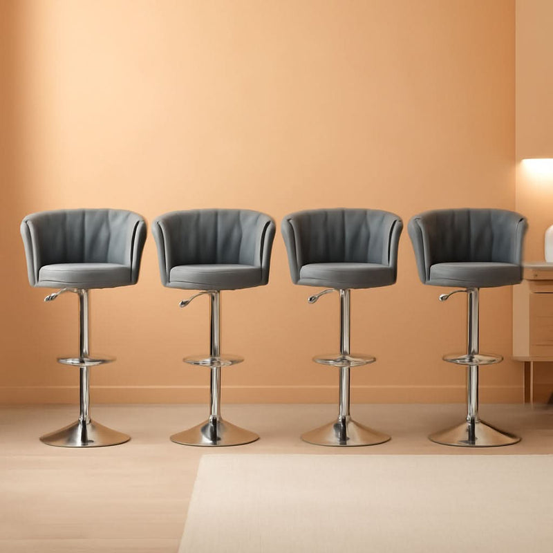 Modern Velvet Swivel Bar Stools Set of Four-0