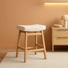 Bar Stools Set Of 3 24 Inch Counter Height Beige Stools-0