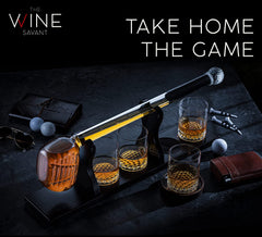 Golf Club Whiskey Decanter Premium Barware Gift Elegant Drinkware Collection-1