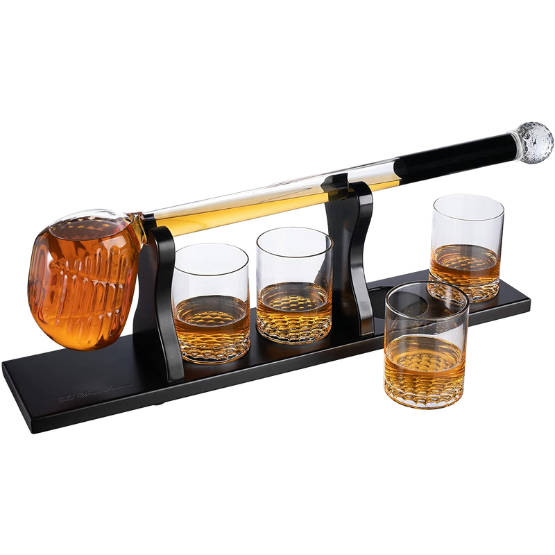 Golf Club Whiskey Decanter Premium Barware Gift Elegant Drinkware Collection-0