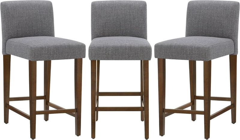 Comfortable Upholstered Bar Stools Set of Three-0