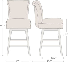 26 Inch Counter Height Swivel Bar Stools Set-2