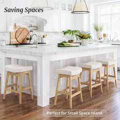 Bar Stools Set Of 3 24 Inch Counter Height Beige Stools-3