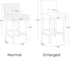 Comfortable Upholstered Bar Stools Set of Three-1