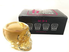 Monkey And Heroes Extra Large Skull Shot Glasses Set Of 4 Use Skull Head Cup For A Whiskey Scoth And-4
