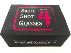 Monkey And Heroes Extra Large Skull Shot Glasses Set Of 4 Use Skull Head Cup For A Whiskey Scoth And-3