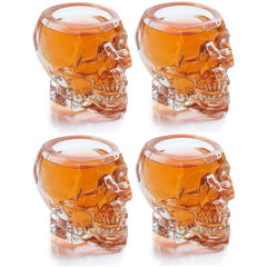 Monkey And Heroes Extra Large Skull Shot Glasses Set Of 4 Use Skull Head Cup For A Whiskey Scoth And-2
