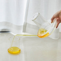 Genie Lamp Stackable Water Carafe Glasses Set 1000 Ml Glass Pitcher With 2 7OZ Glass-4