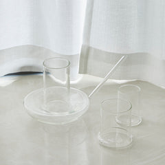 Genie Lamp Stackable Water Carafe Glasses Set 1000 Ml Glass Pitcher With 2 7OZ Glass-3
