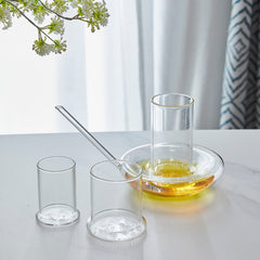 Genie Lamp Stackable Water Carafe Glasses Set 1000 Ml Glass Pitcher With 2 7OZ Glass-1