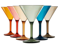 Unbreakable Pastel Color Acrylic Martini Glasses Set Of 6 European Style Cocktail Cups 100 Tritan Dr-4