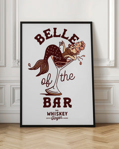 Wall art Belle Of The Bar Mermaid Pin Up Art-3